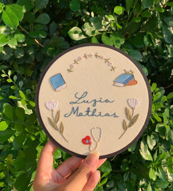 Bastidor Bordado - Guirlanda Decorativa