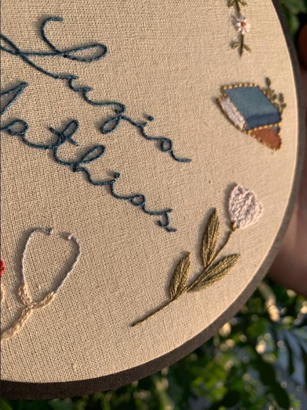 Bastidor Bordado - Guirlanda Decorativa