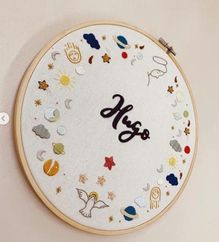 Porta Maternidade em Bastidor Mini Planetário