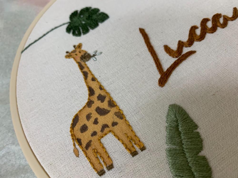 Bastidor Bordado - Porta Maternidade Florestinha Lucca