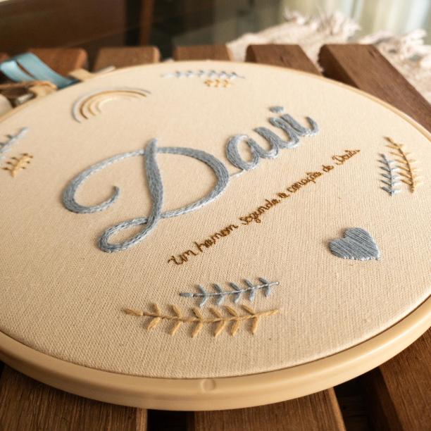 Bastidor Bordado - Porta Maternidade Grécia Davi