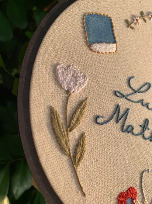 Bastidor Bordado - Guirlanda Decorativa