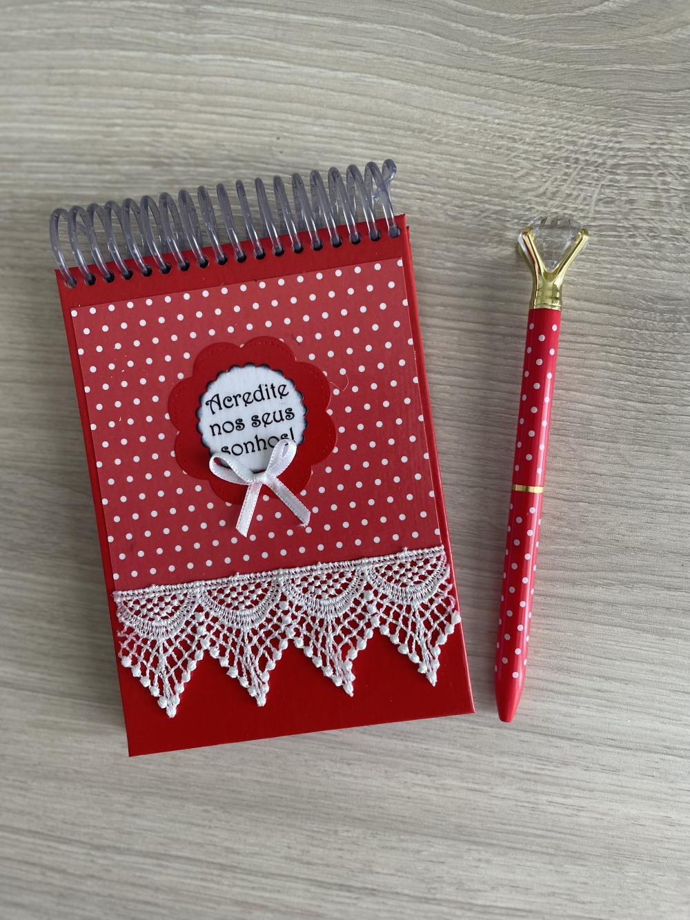 Bloco de Anotações + Caneta VENDIDO