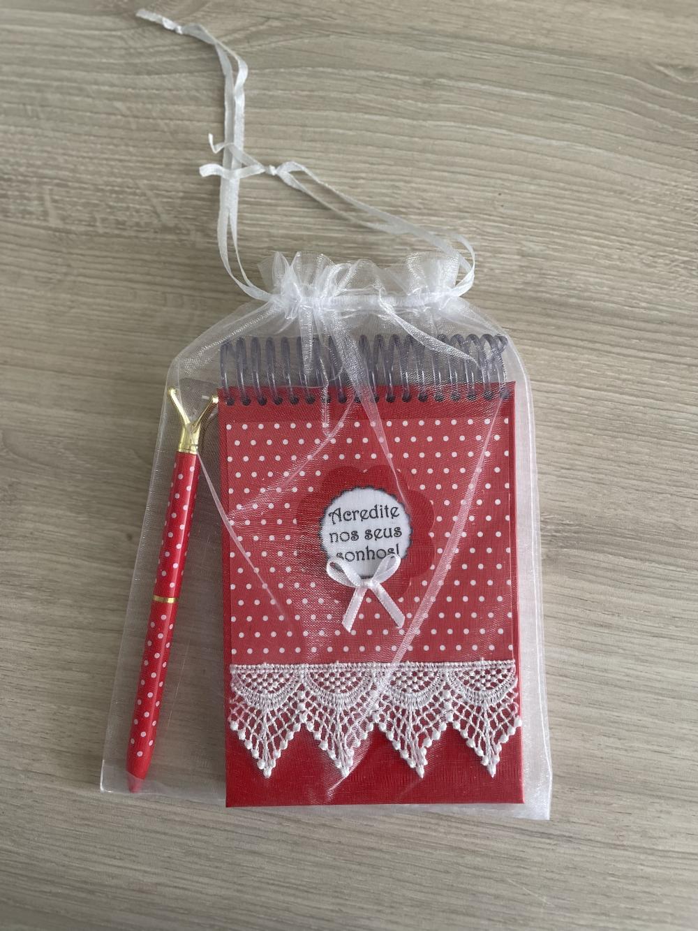 Bloco de Anotações + Caneta VENDIDO