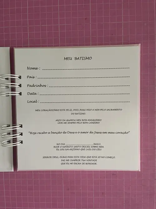 Album Scrapbook Batizado