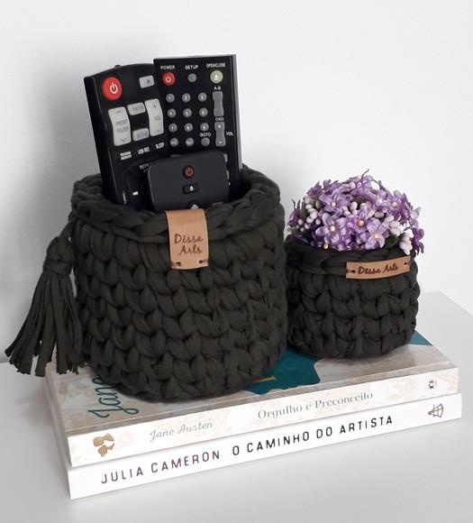 Kit Cestos Organizadores com 2un Verde Militar