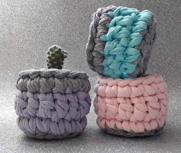 Mini cachepôs candy colors kit 3 ,para mini cacto/suculenta