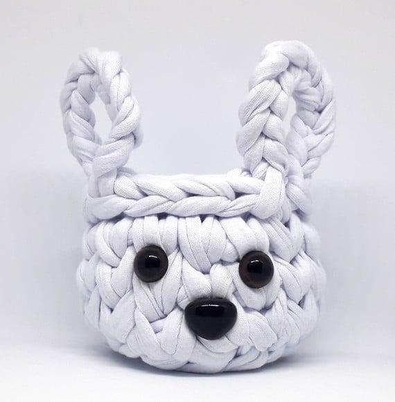 Mini cesto organizador e decorativo coelho Dêssa Arts