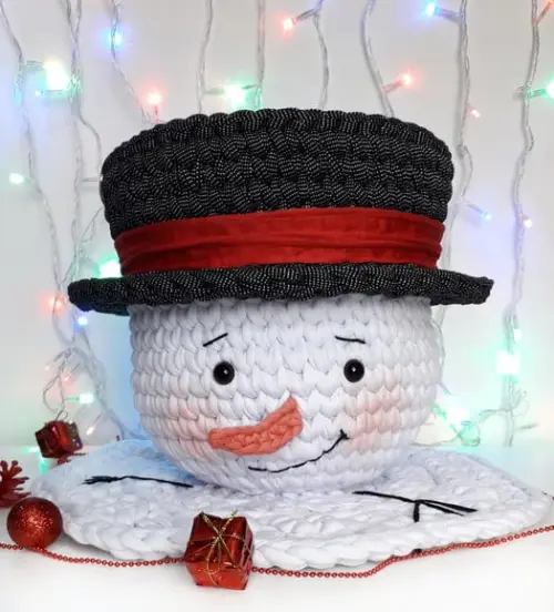 Cachepô Boneco de Neve, Porta Panetone Organizador