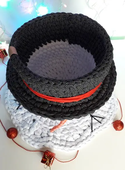 Cachepô Boneco de Neve, Porta Panetone Organizador