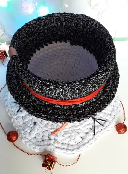 Cachepô Boneco de Neve, Porta Panetone Organizador