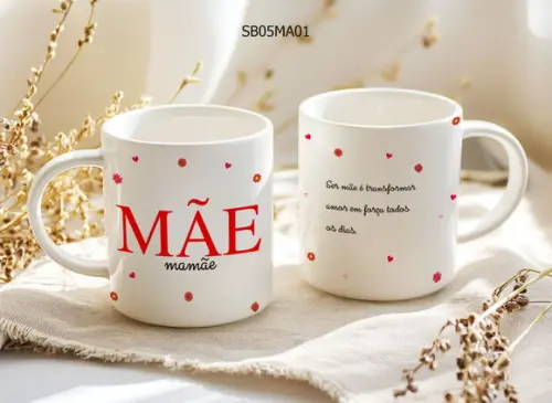 Dia das Mãe Caneca de Porcelana - Presente Criativo