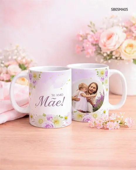 Caneca de Porcelana Dia das Mãe - Presente Exclusivo Mãe