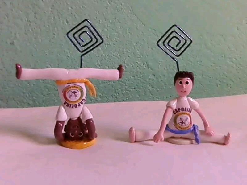 Porta recados capoeira Estrela Aurea biscuit