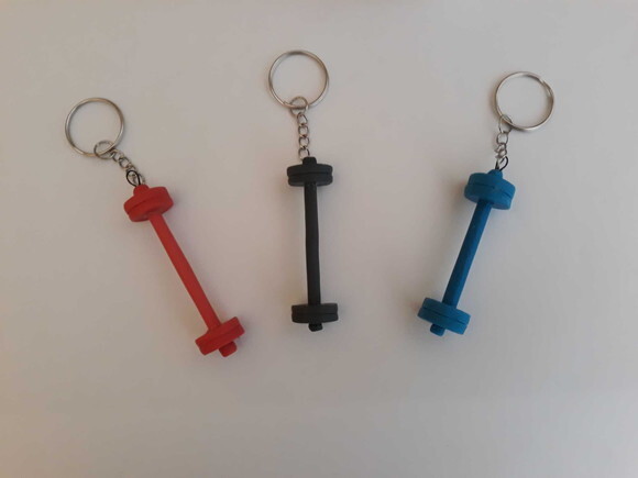 65 Unidades Chaveiros Mini Pesos Academia em Biscuit