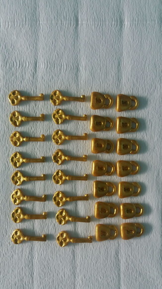 Aplique Mini Chave com Mini Cadeado