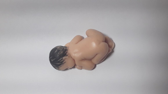 Apliques bebê realista em biscuit