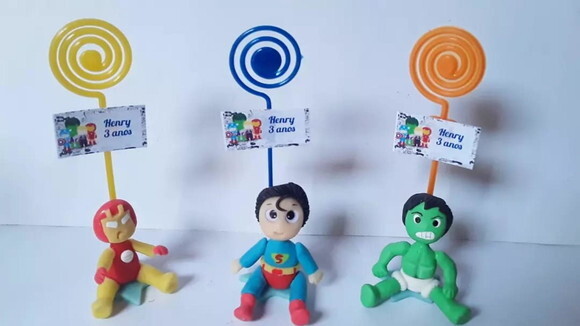 Apliques Porta Recados Liga da Justiça/vingadores Baby