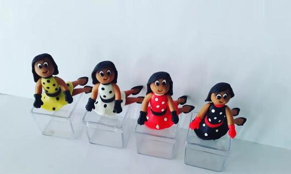 Caixinhas Acrilica Tema Anos 60