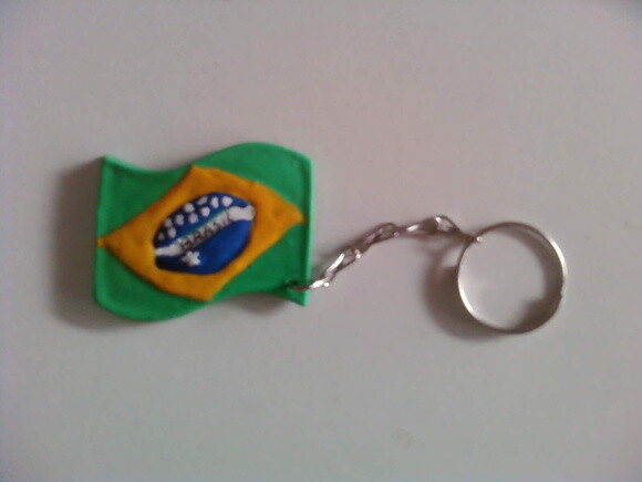 Chaveiro Bandeira Em biscuit