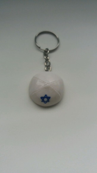 Chaveiro Kipá judaico com Estrela de Davi