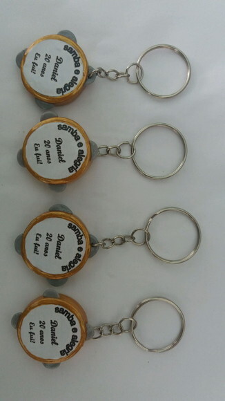 Chaveiro pandeiro aplique personalizado