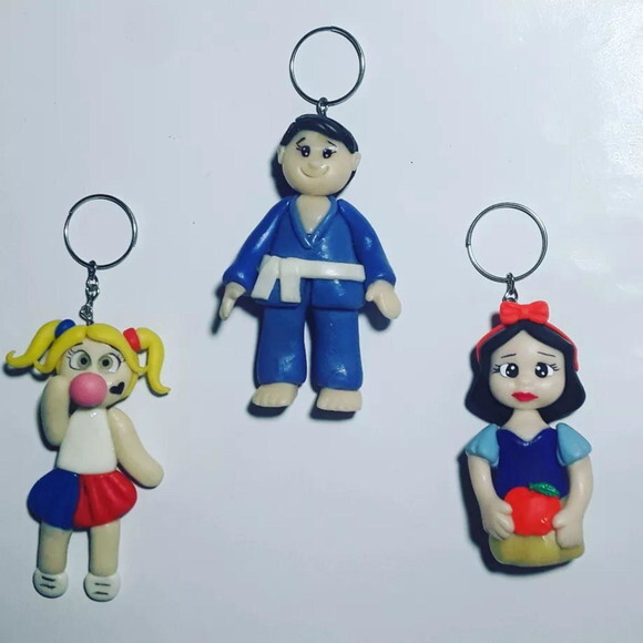 Chaveiros Temáticos em Biscuit Personalizados
