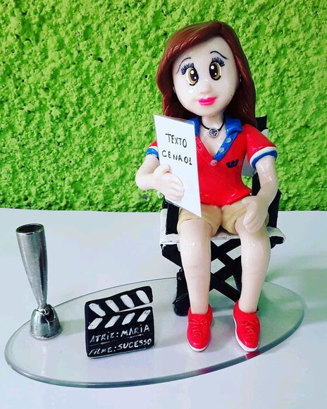 Enfeite de Mesa Porta Caneta Personalizado Atriz/ator/cinema