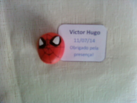 Lembrancinha ímã Rostinho Homem Aranha