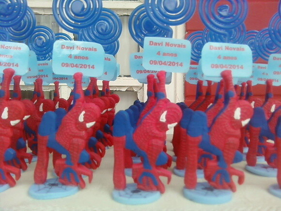 Lembrancinhas Homem Aranha com Tag