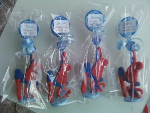 Lembrancinhas Homem Aranha com Tag