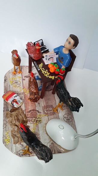 Luminária maquete em biscuit personalizada
