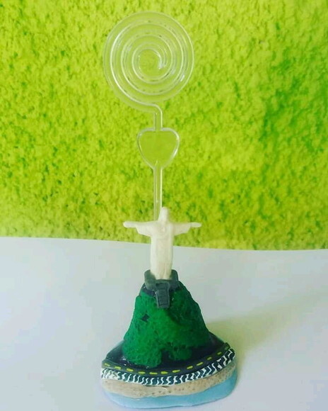 Porta recado corcovado em biscuit