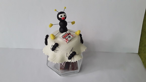 Potes decorados café ou açúcar em biscuit 350ml