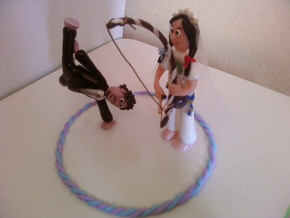 Topo de bolo casamento -capoeira