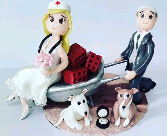 Topo de bolo casamento personalizado