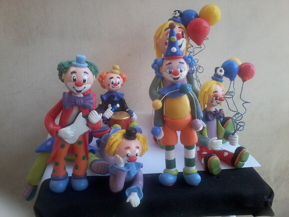 Topo de bolo palhaço/circo