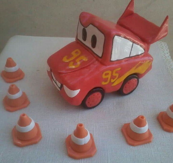 Topo de bolo/enfeite de mesa carros