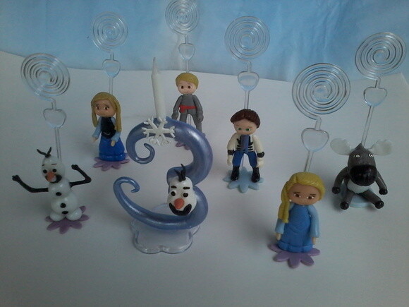 Topo velinha + 6 porta recados Frozen