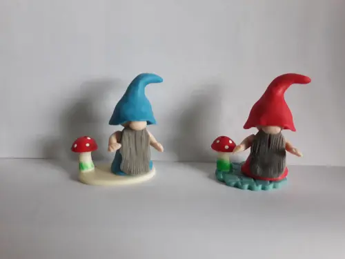 Porta incenso gnomos em biscuit