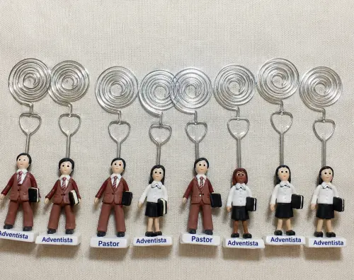 Porta recados evangélicos Mini crente em biscuit