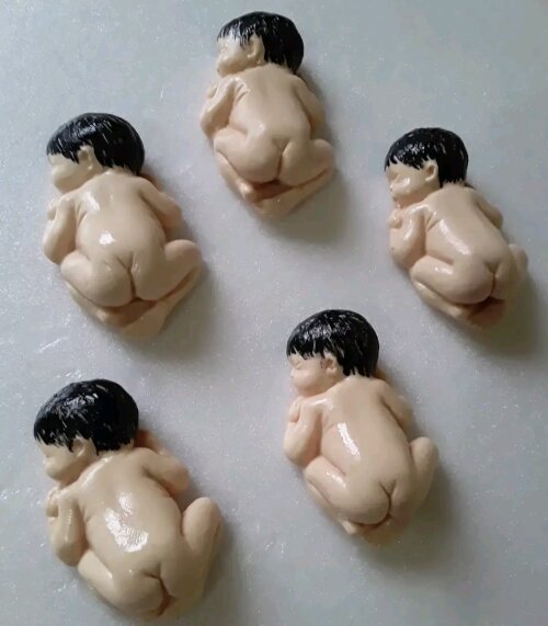 Apliques bebê realista em biscuit