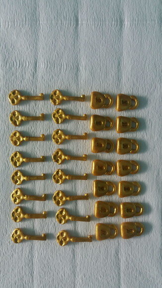 Aplique Mini Chave com Mini Cadeado
