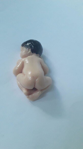 Apliques bebê realista em biscuit