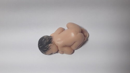 Apliques bebê realista em biscuit