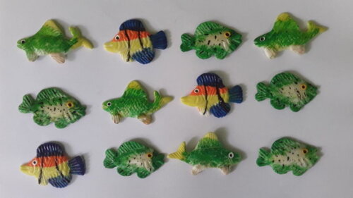 Apliques Peixes em Biscuit