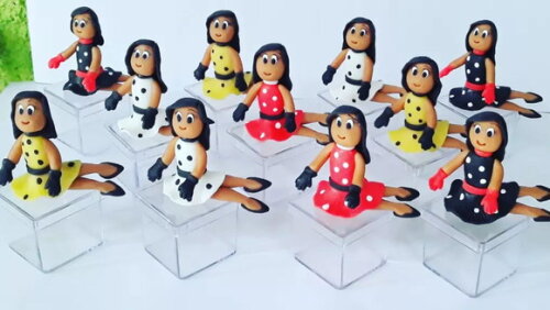 Caixinhas Acrilica Tema Anos 60