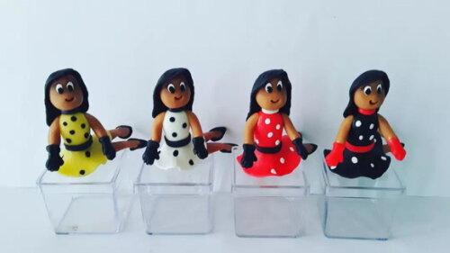 Caixinhas Acrilica Tema Anos 60