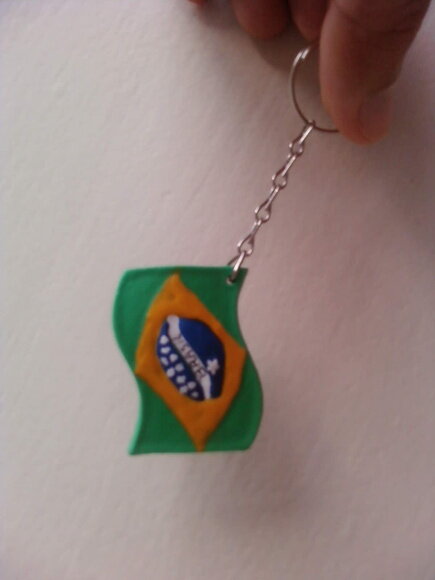 Chaveiro Bandeira Em biscuit