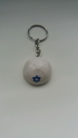 Chaveiro Kipá judaico com Estrela de Davi